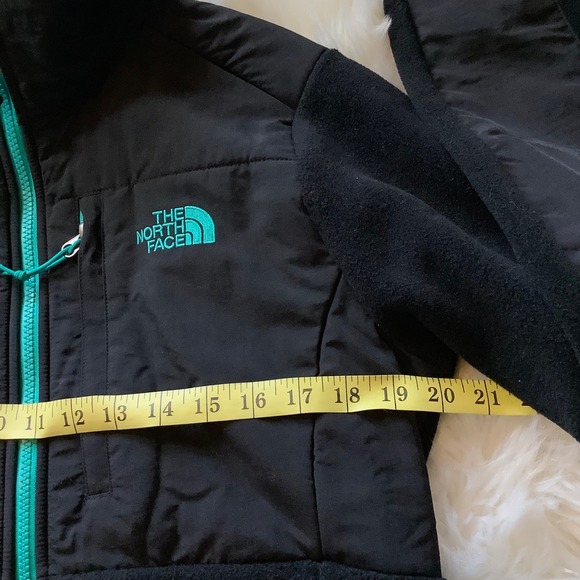 NWT The North Face Women's Denali Fleece Jacket Black Turquoise Zip Size Medium - Picture 9 of 16